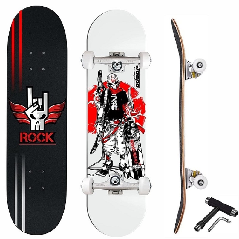 Jaspo Skull Rider Maple II 31 x 8 inches Skateboard
