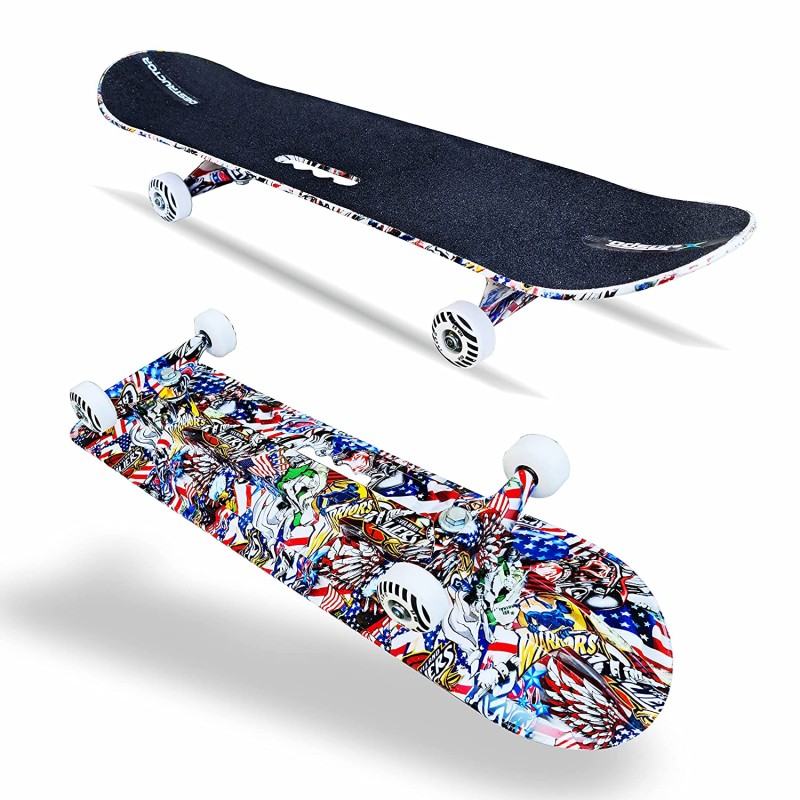 jaspo Destructor Graffiti Fiber Composite Skateboard for Age Group Above 8 Years, Multicolour, 31X8 Inches uk
