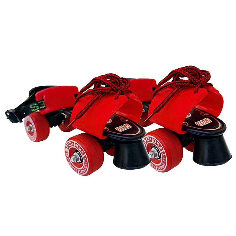 Jaspo Baby Tenacity Rubber Wheel with Fiber Body Junior Adjustable Skatesms(Red)