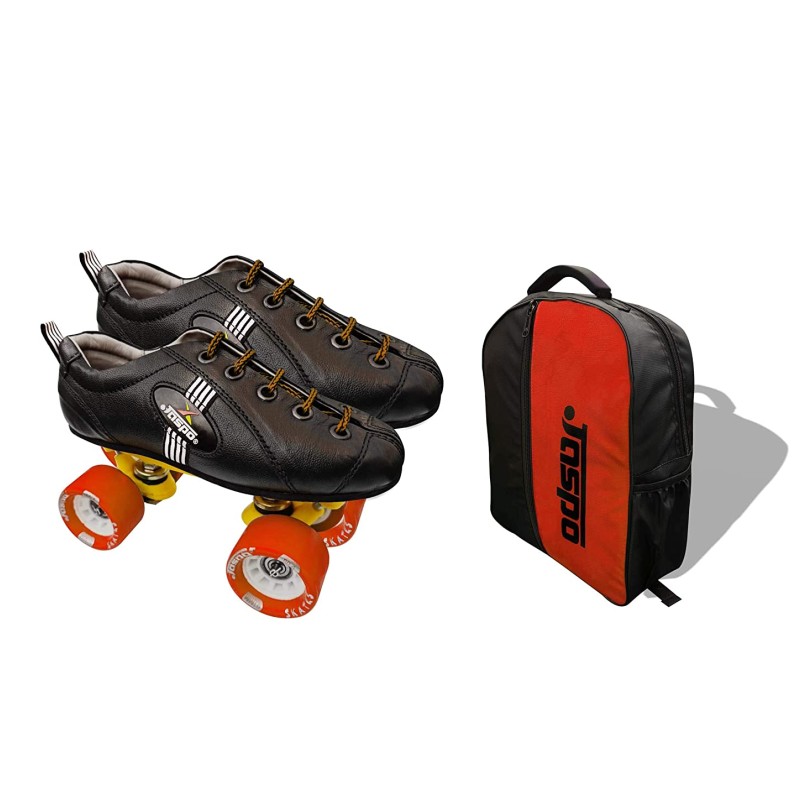 Jaspo pro-30 Quad Shoe Skates - Red  (1 UK(Foot Length 21.9 cms))