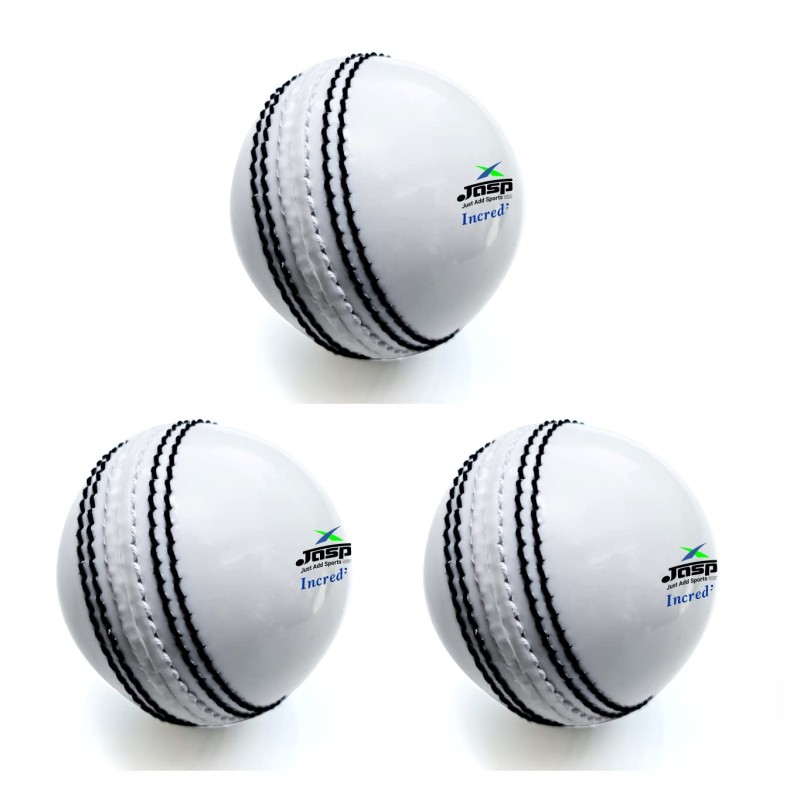 Jaspo Incredi Ball Soft T-20 Training/Practice Ball Recommended for Indoor/Outdoor Street, Beach & Cricket (White (Pack of 3))