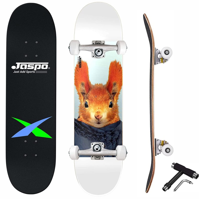 Jaspo Roby (31 x 8) inches Fully Assembled 7 Layer Wooden (Canadian Maple) Skateboard Suitable for All Age Group. (31" X 8", Roby)