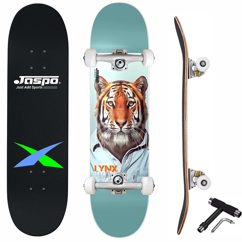 Jaspo Lynx (31 x 8) inches Fully Assembled 7 Layer Wooden (Canadian Maple) Skateboard Suitable for All Age Group.